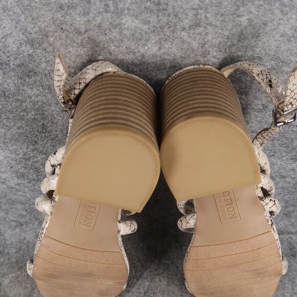 Kenneth Cole Reaction Shoes Womens 6 Fashion Dress Sandals Heels Strappy Taupe - Picture 10 of 10